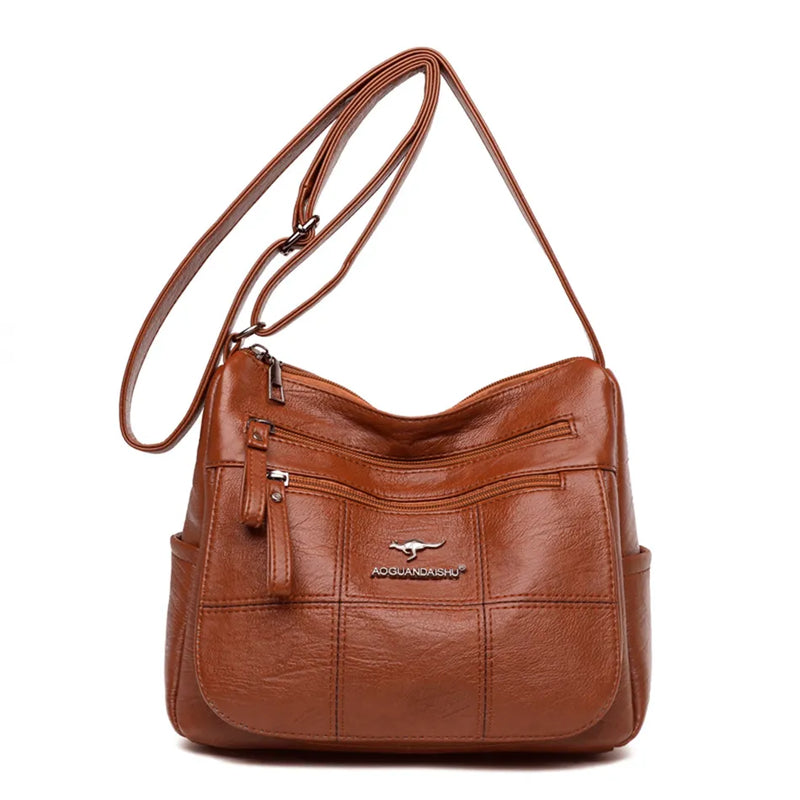 Bolsa Transversal Vintage Feminina Dafiny Marrom